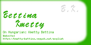 bettina kmetty business card